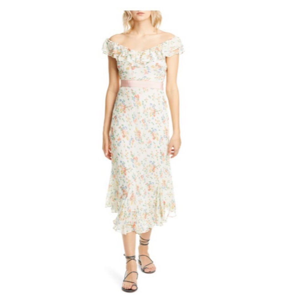 Love shack fancy faith off the shoulder dress